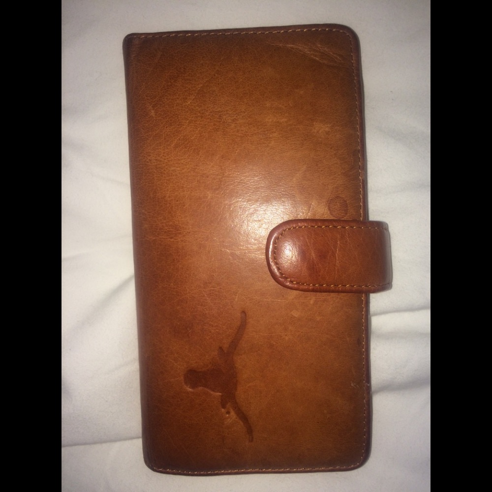 Texas Longhorn leather wallet